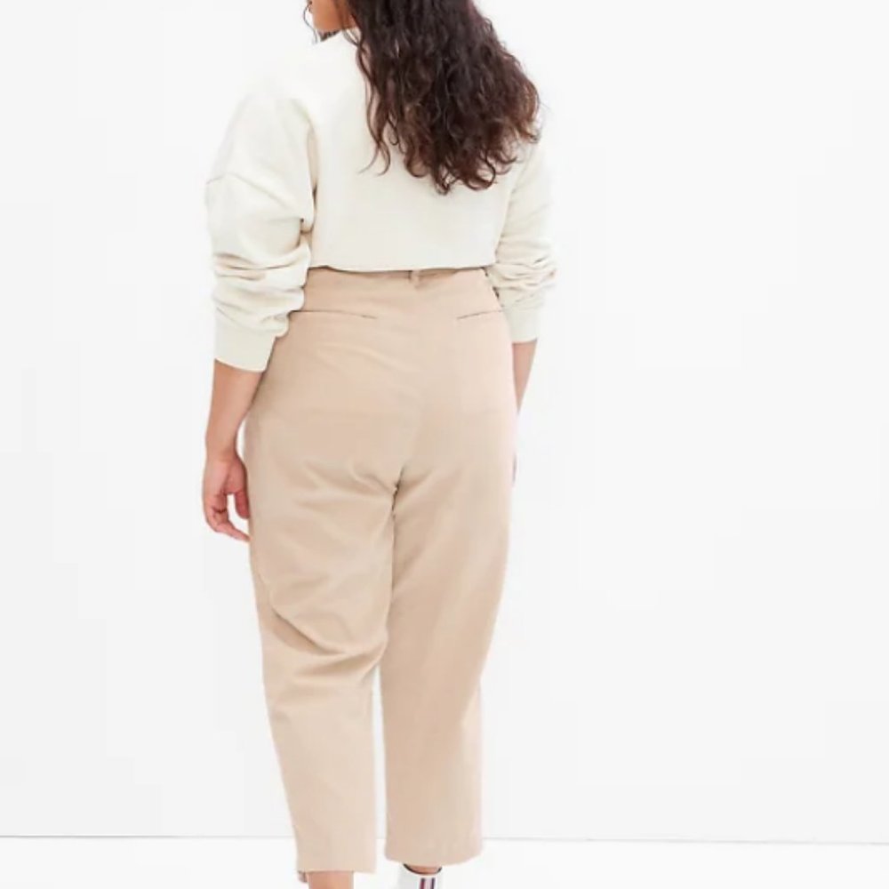High Rise Pleated Taper Corduroy Pants with Washwell - Picture 6 of 6